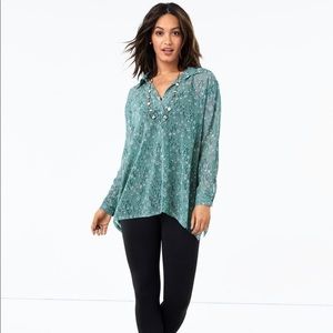 CAbi Teal Blouse